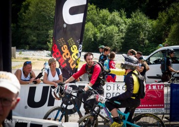 Enduro World Series round 4, Samoens Finish line Stage 5 Sunday.It's all over bar the swimming.